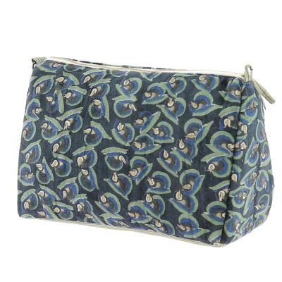 Trousse de toilette ART DECO Velours INDIGO