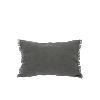 Coussin Etamine en lin lavé 30x45 cm Anthracite