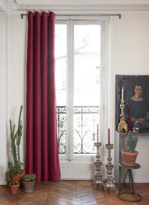 Lyric rideaux doublés en velours Terre Rouge