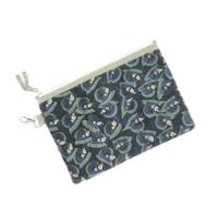 Trousse plate Large ART DECO Velours INDIGO