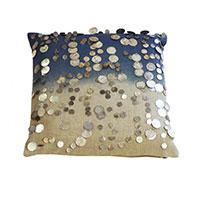 Coussin Gipsy Indigo brodé de sequins