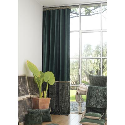 Goa rideaux duo doublés en velours Celadon