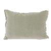 Coussin en lin imprimé et velours COCHIN beige  40x55 cm  