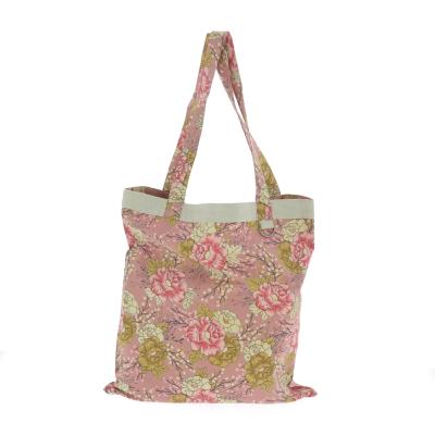 Tote bag en coton imprimé BLOOM 38x40 cm TERRACOTTA