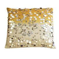 Coussin Gipsy Ocre brodé de sequins