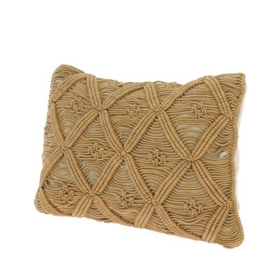 Coussin Macramé Moutarde