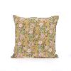 Coussin en coton imprimé PENSEE Eté 45x45 cm OCRE