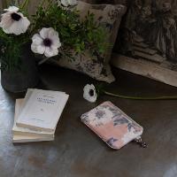 Trousse Plate en velours ANEMONE Blush