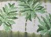 Coussin Brodé en lin Tropical Olive