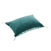 Coussin en velours et coton imprimé Anna 25x35 cm Bleu orage