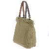 Sac Cabas Médium en lin lavé bambou - Anses en cuir