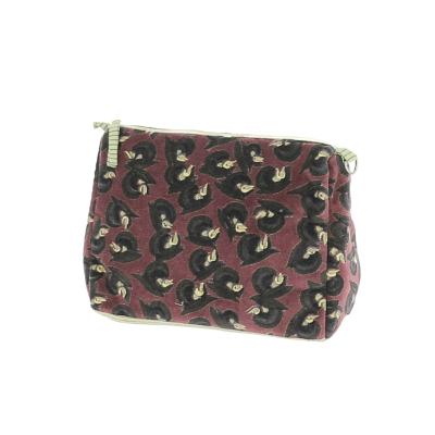 Trousse de toilette ART DECO Velours BORDEAUX