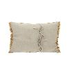 Coussin Etamine 40X55 en lin lavé Tabac