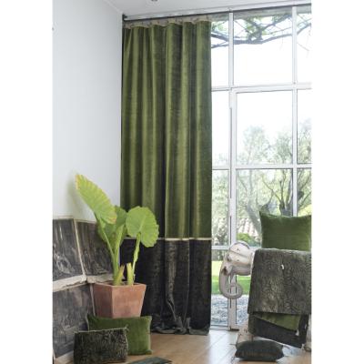 Goa rideaux duo doublés en velours Olive