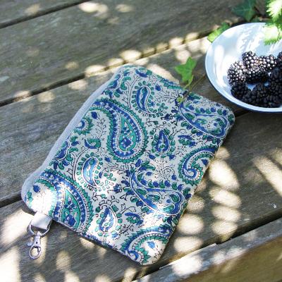 Trousse plate Indienne Indigo Cashemire