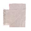 Nappe platine frangé en rose poudre et fil de lurex - 170x170cm