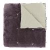 Bout de Lit en velours de coton matelassé Vague Violette
