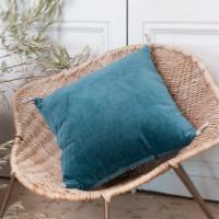 Coussin Lyric 45x45 Bleu orage