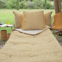 Coussin Lier 45X45 en lin Tabac