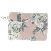 Trousse Plate Large en velours ANEMONE Rose Blush