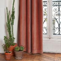 Lyric rideaux doublés en velours Terracotta