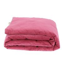 Bout de lit Médicis en velours de coton déhoussable - Rose