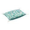 Coussin en velours et coton imprimé Anna 25x35 cm Bleu orage