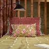 Coussin en coton imprimé BLOOM 35x50 cm OLIVE