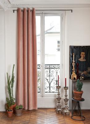 Lyric rideaux doublés en velours  Rose poudre