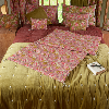 Bout de lit en coton imprimé BLOOM 90x200 cm TERRACOTTA