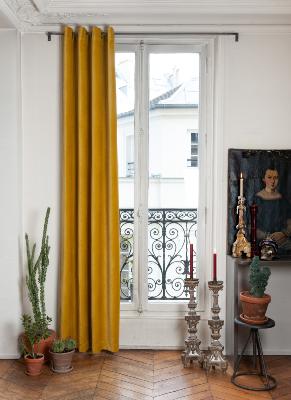Lyric rideaux doublés en velours Jaune