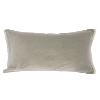 Coussin panoramique lin et velours BADALPUR beige - 50x100 cm  