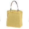 Sac Cabas Médium en lin lavé Ocre - Anses en cuir