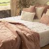 Dessus de lit en velours de coton matelassé Lyric Rose poudre