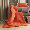 Bout de lit Médicis en velours de coton déhoussable - Orange