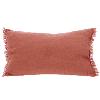 Très Grand Coussin Etamine en lin lavé 45x100 cm Terracotta