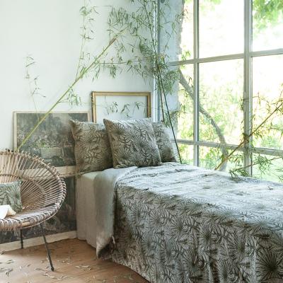 Plaid en velours de coton matelassé Goa Beige