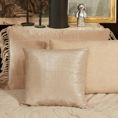 Coussin Platine en Lin et Lurex 45x45 cm