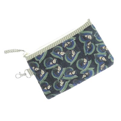 Trousse plate ART DECO Velours INDIGO