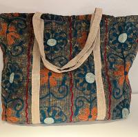 SUZANI_Sac brodé 50x40x12 cm Gris