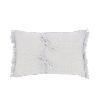 Coussin Etamine 40X55 en lin lavé Blanc