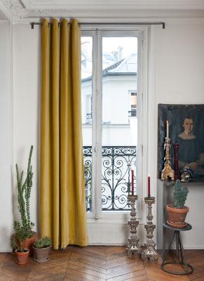 Lyric rideaux doublés en velours  140x280 cm Citron
