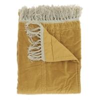 Plaid en velours BOHO 130x250 cm Tabac