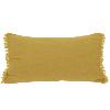 Très Grand Coussin Etamine en lin lavé 45x100 cm Ocre