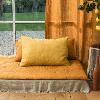 Grand Coussin Etamine en lin lavé 50x75 cm Ocre