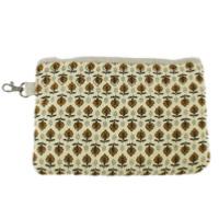 Trousse plate large Indienne Ocre Semis