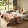 Plaid en velours de coton matelassé Lyric Rose poudre