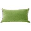 Coussin panoramique lin et velours COCHIN avocat 50x100 cm  