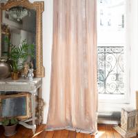 Rideau Fortuna en velours de soie - Beige