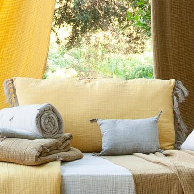 WAVY Housse de coussin 50x100 Citron